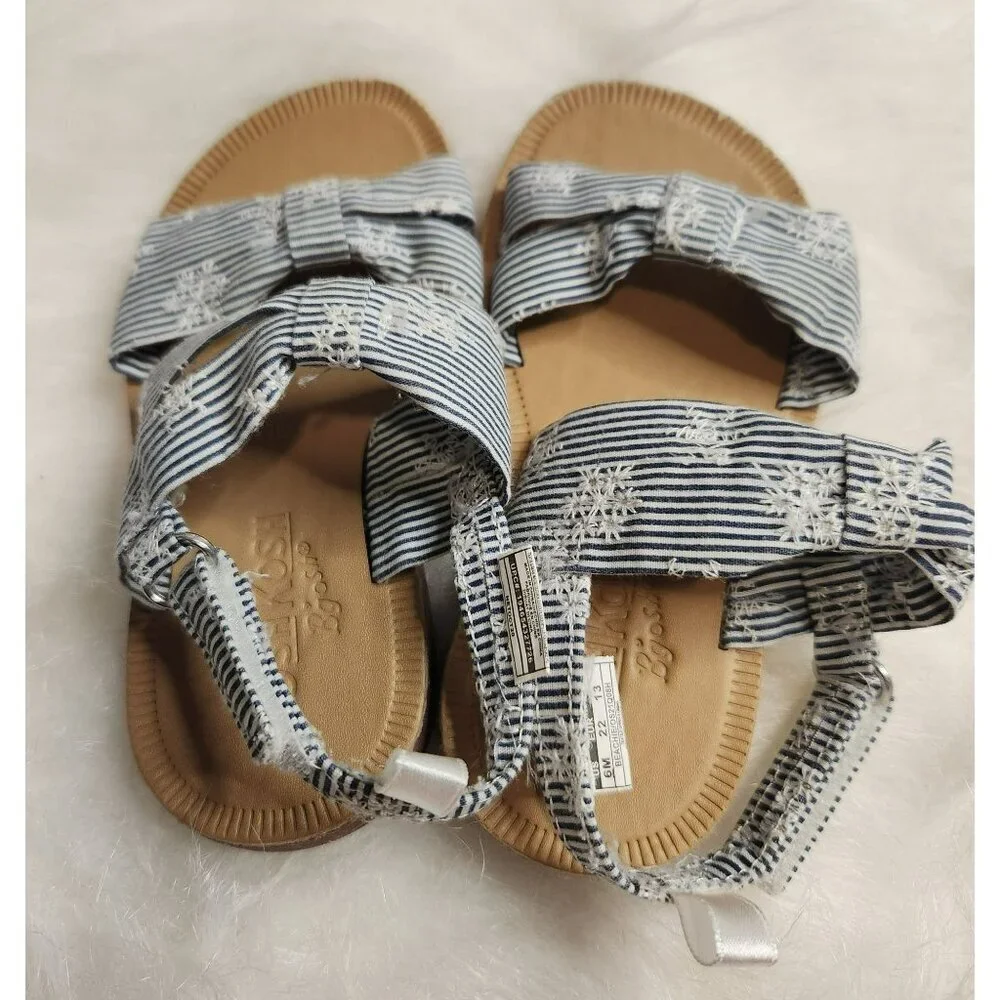 OshKosh B'Gosh Baby Girl 6M Pinstripe Floral Sandals